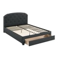 FULL BED W/DRAWER-CHARCOAL