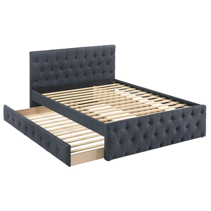 Poundex Charcoal Full Bed with Trundle BOSS-F9518F