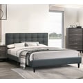 QUEEN BED/CHARCOAL FABRIC