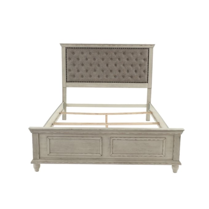 Poundex Antique White King Bed BOSS-F9565EK