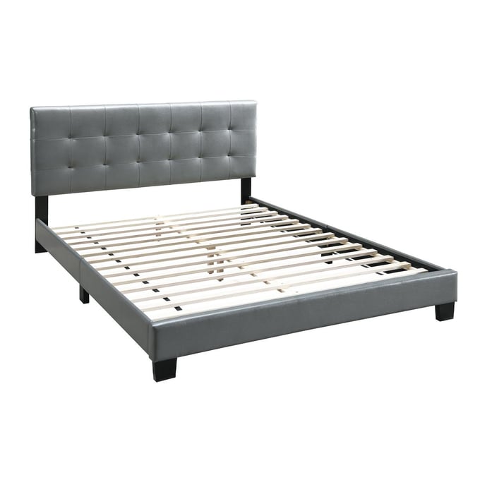 Poundex Grey Black Queen Bed BOSS-F9567Q