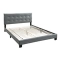 QUEEN BED/GREY PU