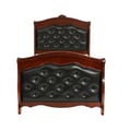 TWIN BED-DARK CHERRY/ESPRESSO PU