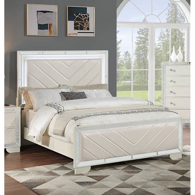 Poundex Ivory King Bed BOSS-F9642EK