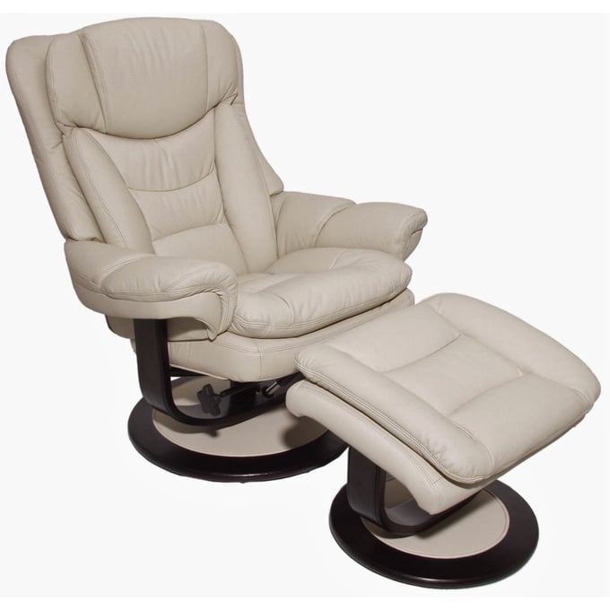 Barcalounger Roscoe Frampton Ivory Swivel Pedestal Recliner with Ottoman BRC-158039360782