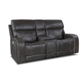 Barcalounger Glenwood Rainer Steel Power Recliner Console Loveseat