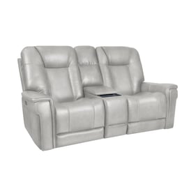 Barcalounger Sanibel Rainer Dove Console Power Recliner Loveseat