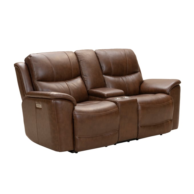 Barcalounger Kaden Jarod Brown Power Reclining Console Loveseat BRC-24PHL3665372486