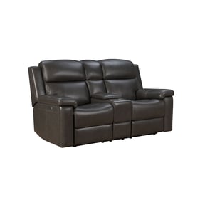 Barcalounger Leon Smokey Gray Power Head Rest Reclining Loveseat