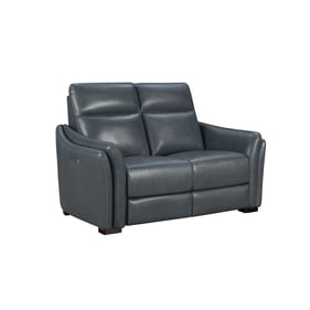 Barcalounger Silvia Nico Bluegray Power Head Rests Reclining Loveseat