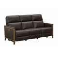 39PH-1305 Hartman Power Reclining Sofa w/Power Head Rests - 3745-88 Toscani Antique Walnut / Leather-Leather Match