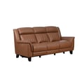 39PH-1310 Kimball Power Reclining Sofa w/Power Head Rests - 3761-84 Homerun Cinnamon / Leather-Leather Match