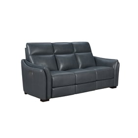 Barcalounger Silvia Nico Bluegray Power Head Rests Reclining Sofa