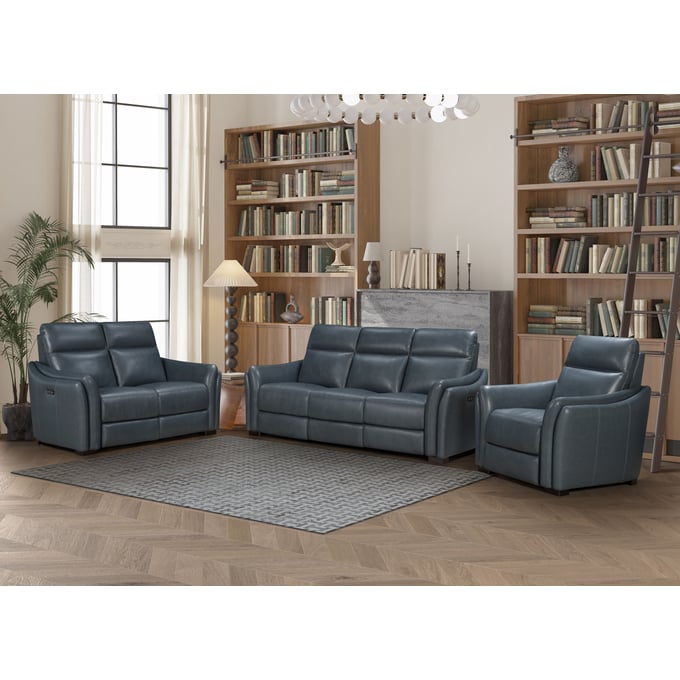 Barcalounger Silvia Nico Bluegray 3pc Living Room Set BRC-PH1344376384-LR-S1