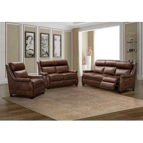 Barcalounger Warrendale Worthington Cognac Power 3pc Living Room Set