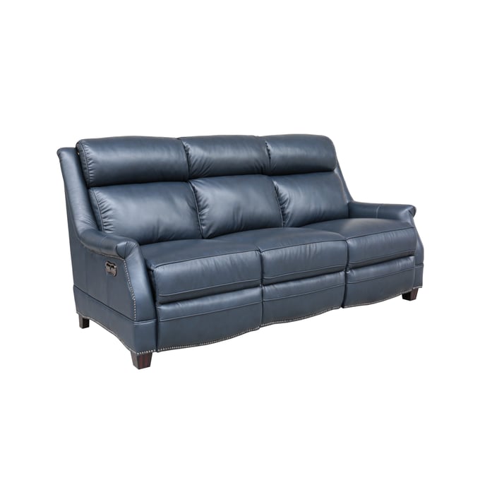 Barcalounger Warrendale Shoreham Blue Power Reclining Sofa BRC-39PH3324570047