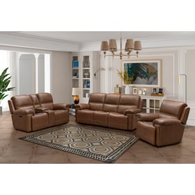 Barcalounger Sedrick Spence Caramel Power Reclining 3pc Living Room Set