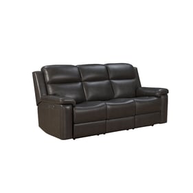 Barcalounger Leon Smokey Gray Power Head Rest Reclining Sofa