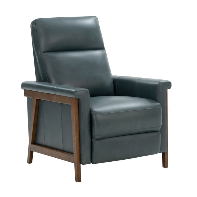 Barcalounger Lewiston Roma Blue Gray Push Thru The Arms Recliner BRC-71179571344