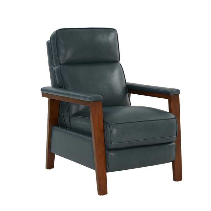 Barcalounger Ashland Roma Blue Gray Push Thru The Arms Recliner BRC-71187571344