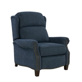 Barcalounger Meade Tweed Indigo Blue Recliner