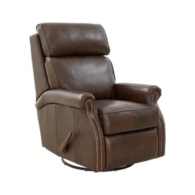 Barcalounger Crews Ashford Walnut Swivel Glider Recliner