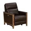 9PH-1305 Hartman Power Recliner w/Power Head Rest - 3745-88 Toscani Antique Walnut / Leather-Leather Match