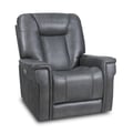 9PHL-1192 Sanibel Power Recliner w/Power Head Rest & Power Lumbar (Lay Flat) - 3750-94 Rainer Storm / leather match