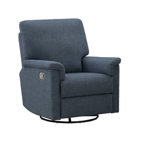 Barcalounger Dawn Indigo Blue Swivel Glider Recliner