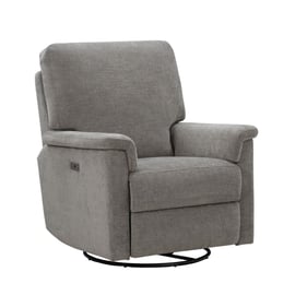 Barcalounger Dawn Gray Power Swivel Glider Recliner