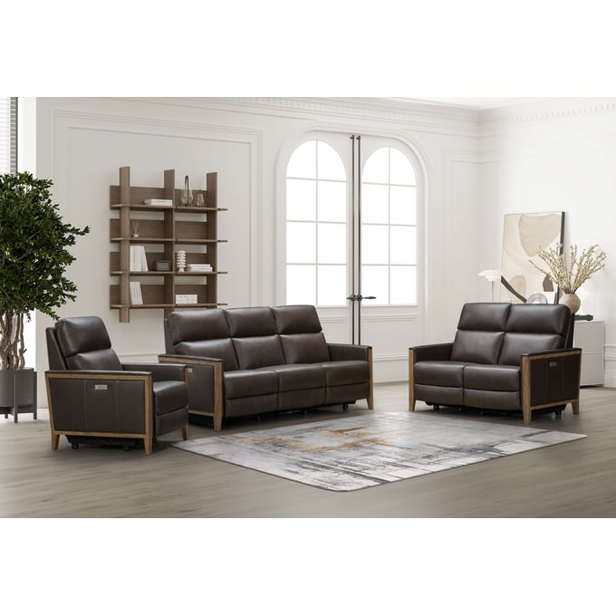 Barcalounger Hartman Toscani Antique Walnut 3pc Power Living Room Set BRC-PH1305374588-LR-S1