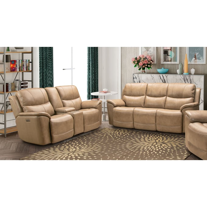 Barcalounger Kaden Elliott Taupe Power Reclining 2pc Living Room Set BRC-PHL3665372282-LR-S3