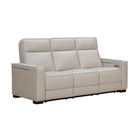 Barcalounger Odessey Dove Power Reclining Sofa with Head Rests and Lumbar