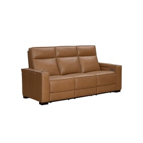 Barcalounger Odessey Honey Power Reclining Sofa with Head Rests and Lumbar