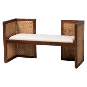 Baxton Studio Bali Pari Lovina Light Honey Brown Accent Bench