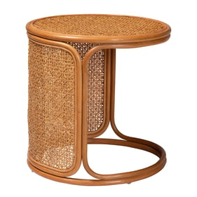 Baxton Studio Bali Pari Eldon Light Honey Large End Table