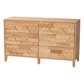 Baxton Studio Hosea Natural 6 Drawer Dresser