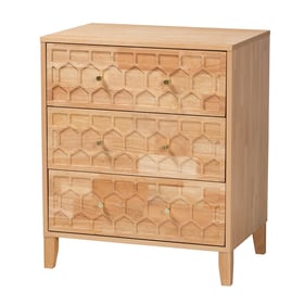 Baxton Studio Hosea Natural 3 Drawer Chest