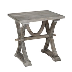 Boraam Colette White Wash Reclaimed Wood Side Table