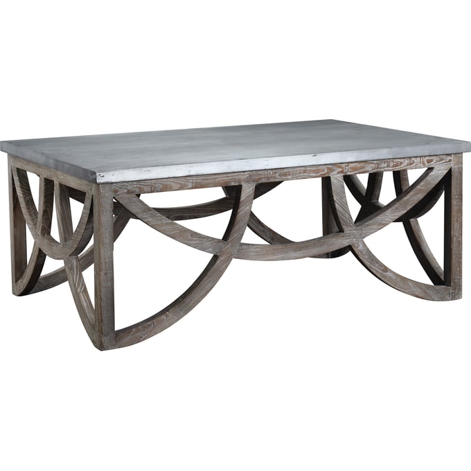 Boraam Aimee White Wash Coffee Table BRM-17211