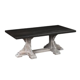 Boraam Novak White Wash Dark Brown Coffee Table