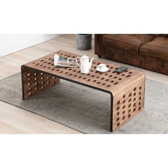 Boraam Parker Natural 3pc Coffee Table Set BRM-1814-OCT-S2