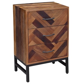 Boraam Benton Natural Oak 3 Drawer Nightstand