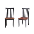 Bloomington Dining Chairs, Set of 2, - Black/Cherry