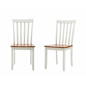 2 Boraam Bloomington White Honey Oak Dining Chairs