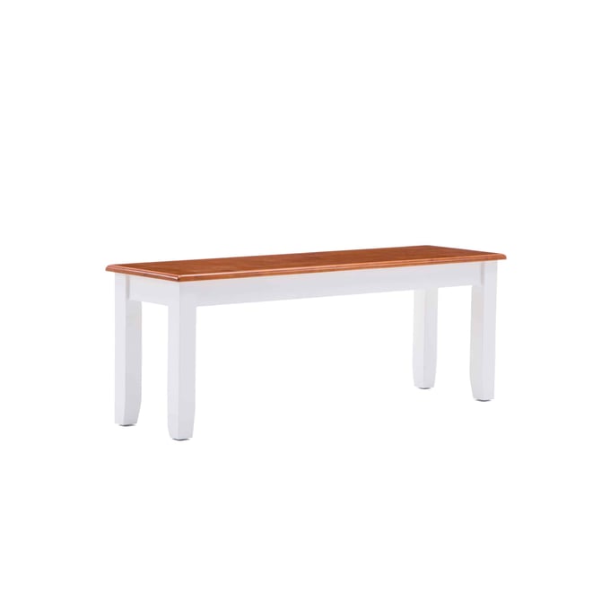 Boraam Bloomington White Honey Oak Dining Bench BRM-22032