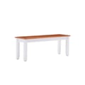 Bloomington Dining Bench - White/Honey Oak