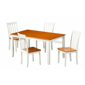 Boraam Bloomington White Natural 5pc Dining Set