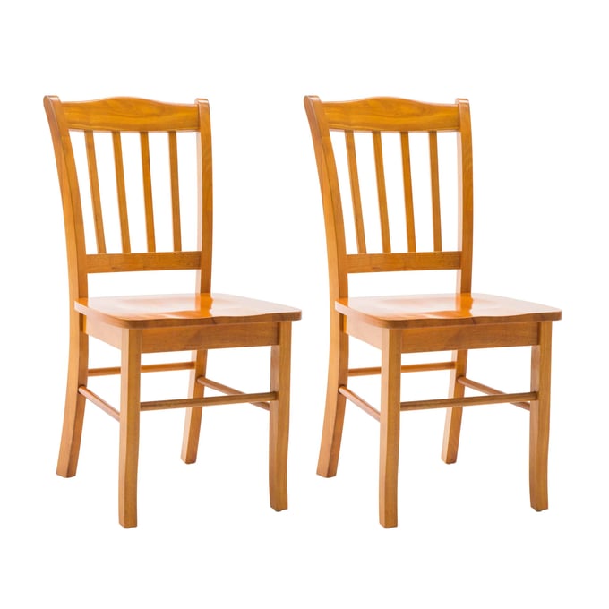 2 Boraam Shaker Oak Dining Chairs BRM-30136