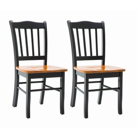 2 Boraam Shaker Black Oak Dining Chairs